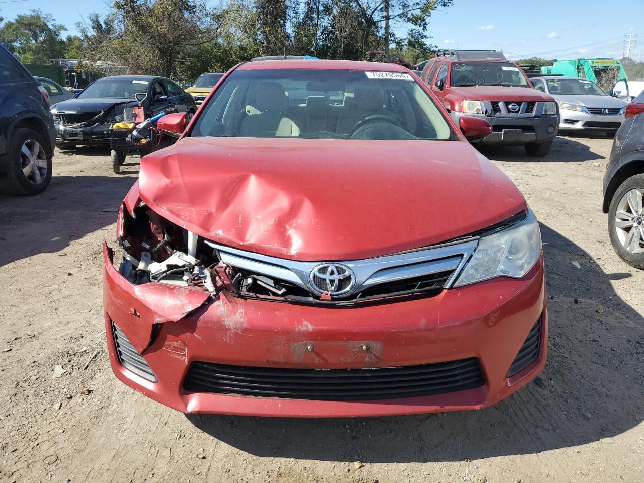 2014 Toyota Camry VIN 4T4BF1FK2ER376044 Copart auction photo, front end damage thumbnail 5