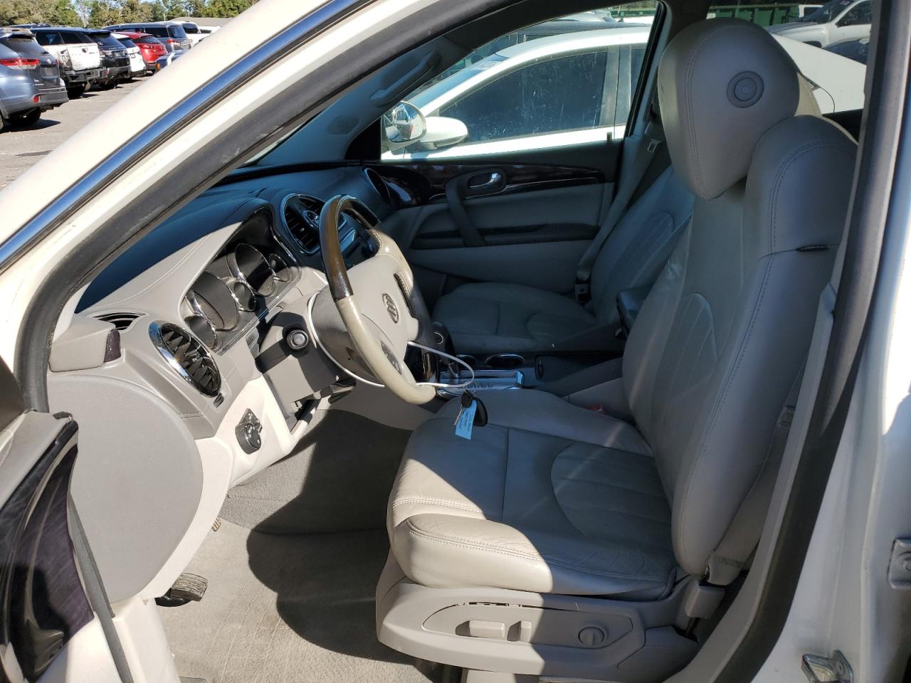 2015 Buick Enclave VIN 5GAKRBKD2FJ242447 Copart auction photo, side / front end damage thumbnail 7