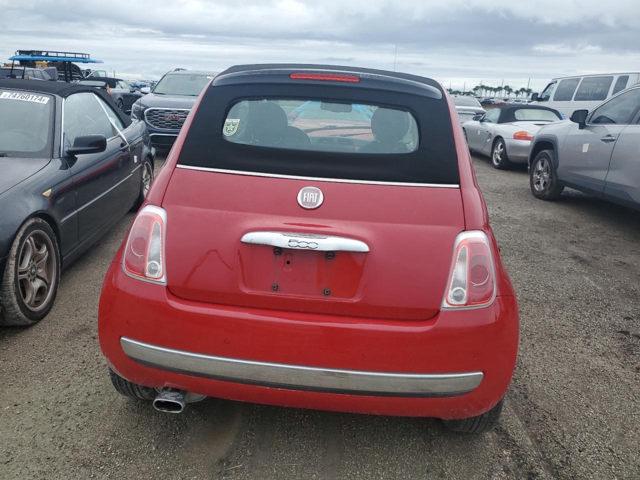 2012 Fiat 500 VIN 3C3CFFER6CT201984 Copart auction photo, water/flood damage thumbnail 6