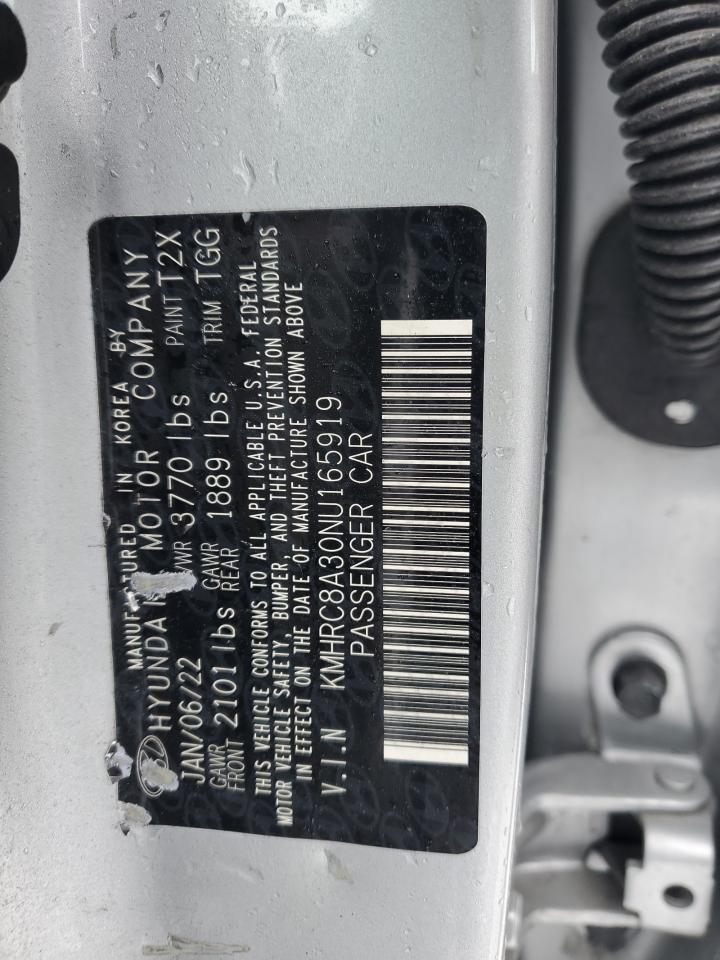 2022 Hyundai Venue VIN KMHRC8A30NU165919 Copart auction photo, all over damage thumbnail 13