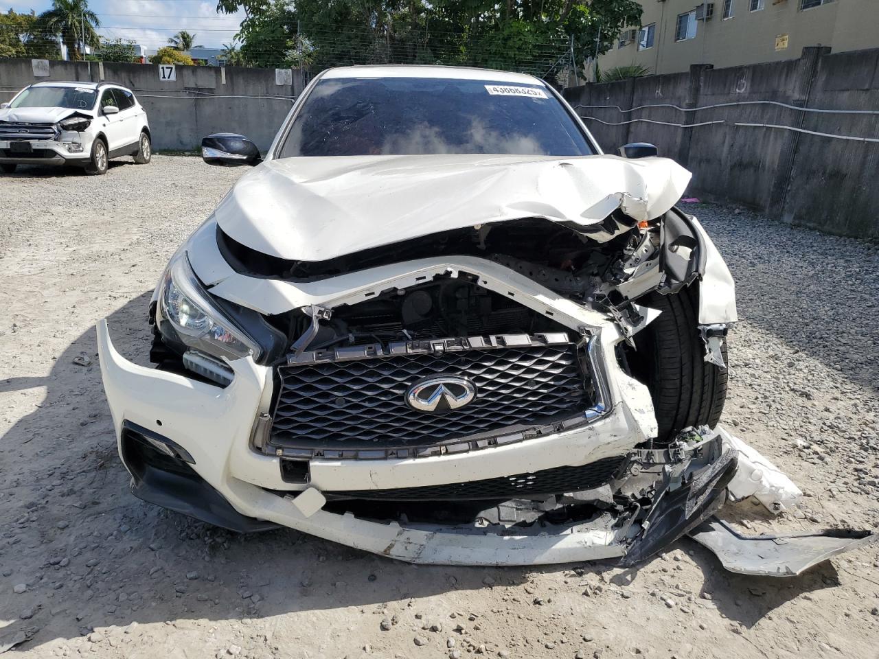 2020 Infiniti Q50 VIN JN1FV7AR3LM660292 Copart auction photo, front end damage thumbnail 5