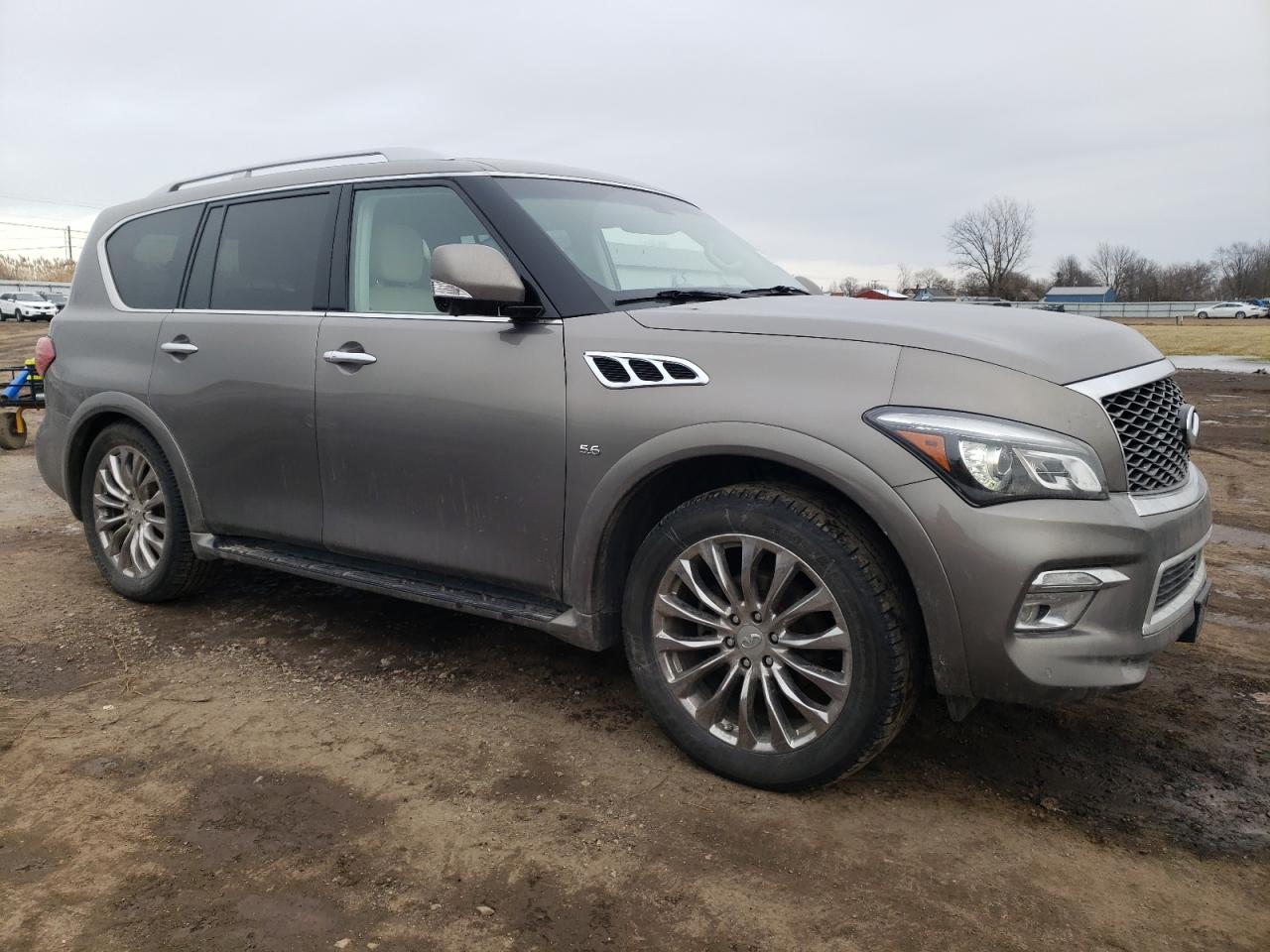 2016 Infiniti QX80 VIN JN8AZ2NE8G9121055 Copart auction photo, side damage thumbnail 4