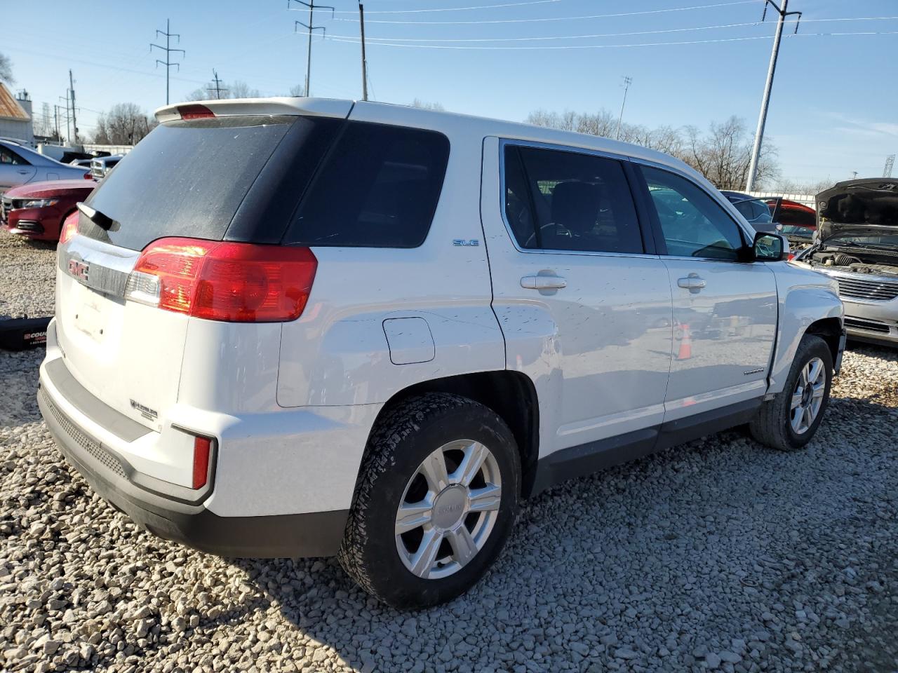 2016 GMC Terrain VIN 2GKALMEK2G6122605 Copart auction photo, side / front end damage thumbnail 3
