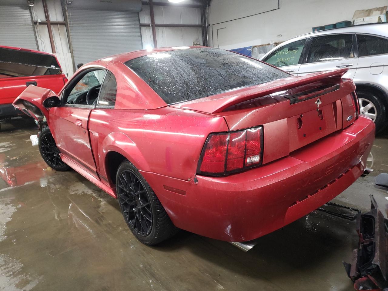 2000 Ford Mustang VIN 1FAFP4048YF160089 Copart auction photo, side / front end damage thumbnail 2