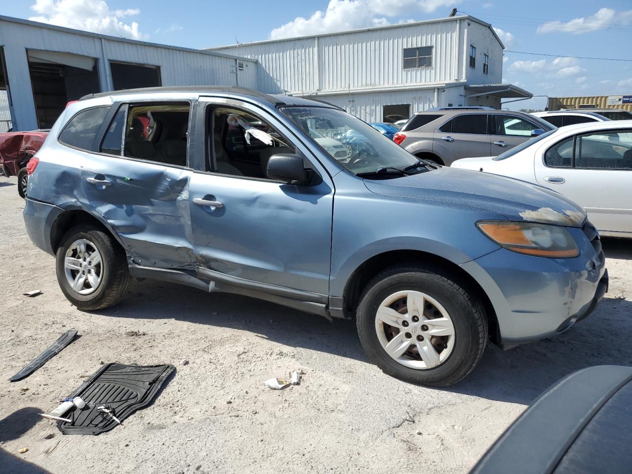 2009 Hyundai Santa Fe VIN 5NMSG13D09H266088 Copart auction photo, side / rear end damage thumbnail 4