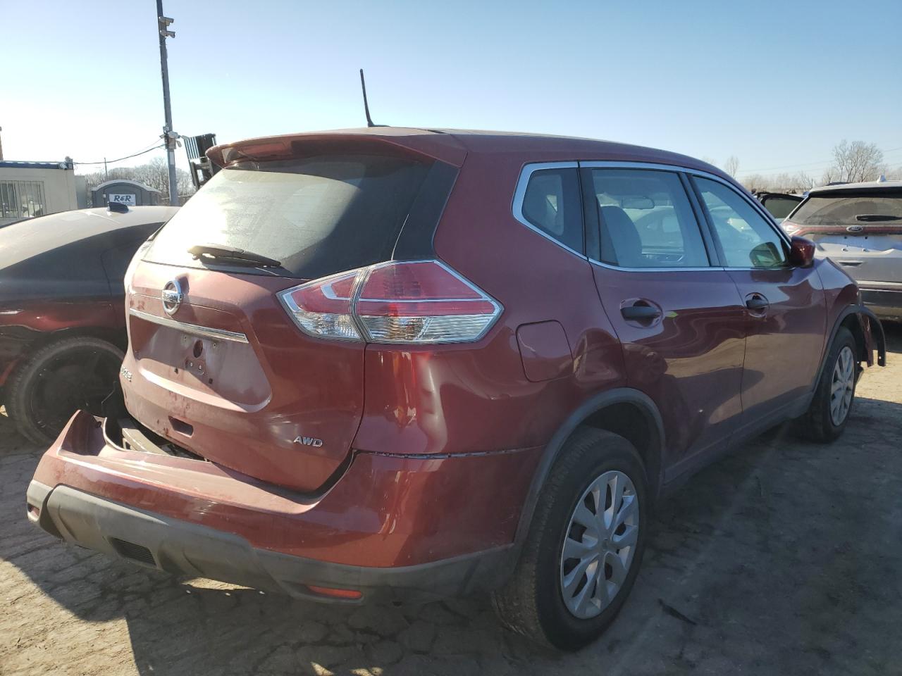 2016 Nissan Rogue VIN KNMAT2MV6GP703259 Copart auction photo, front end / rear end damage thumbnail 3