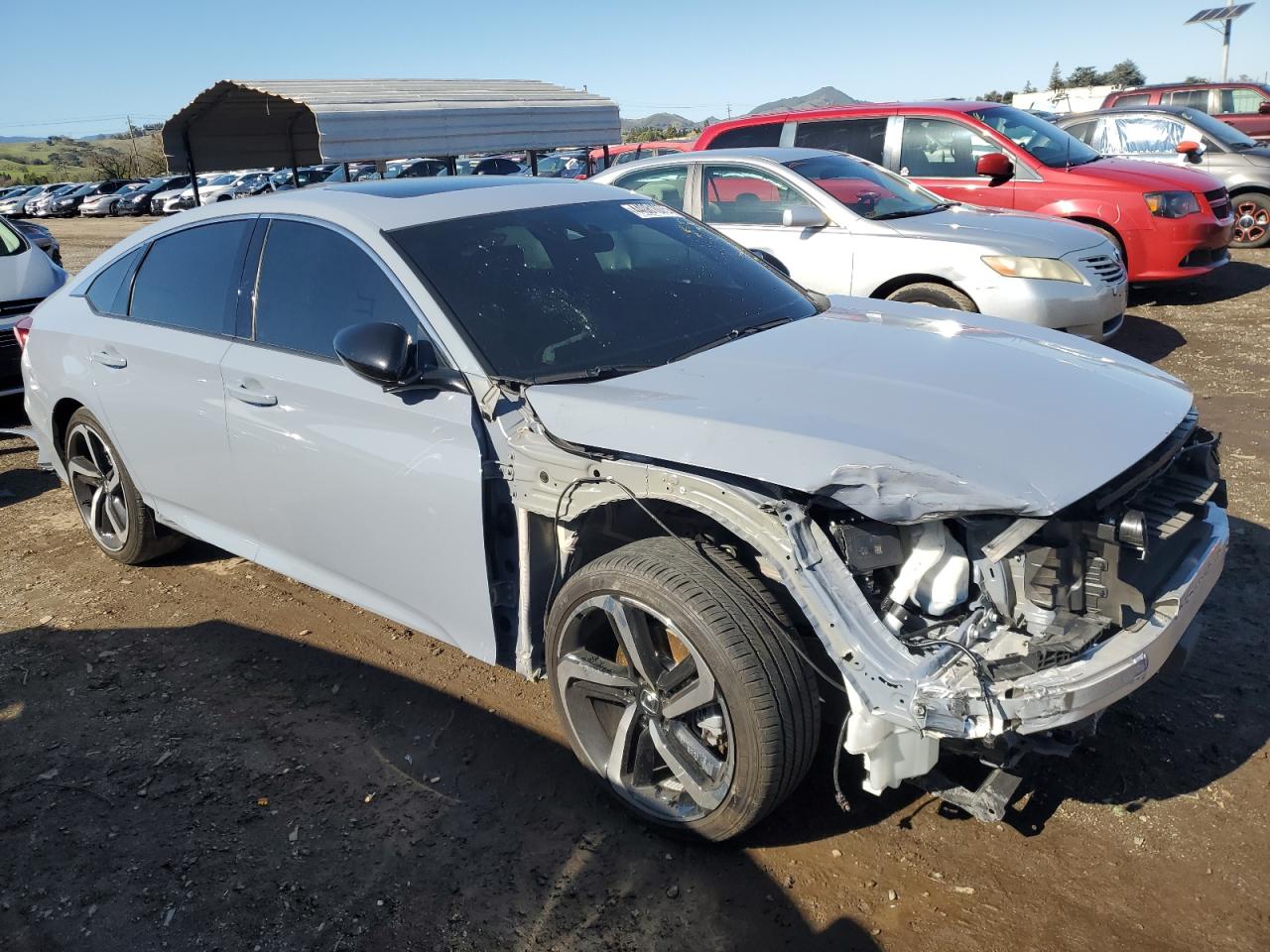 2022 Honda Accord VIN 1HGCV2F32NA002878 Copart auction photo, front end damage thumbnail 4