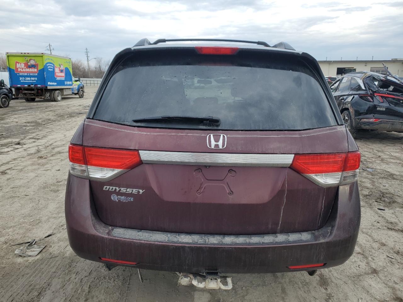 2014 Honda Odyssey VIN 5FNRL5H42EB075505 Copart auction photo, side / minor dent/scratches damage thumbnail 6