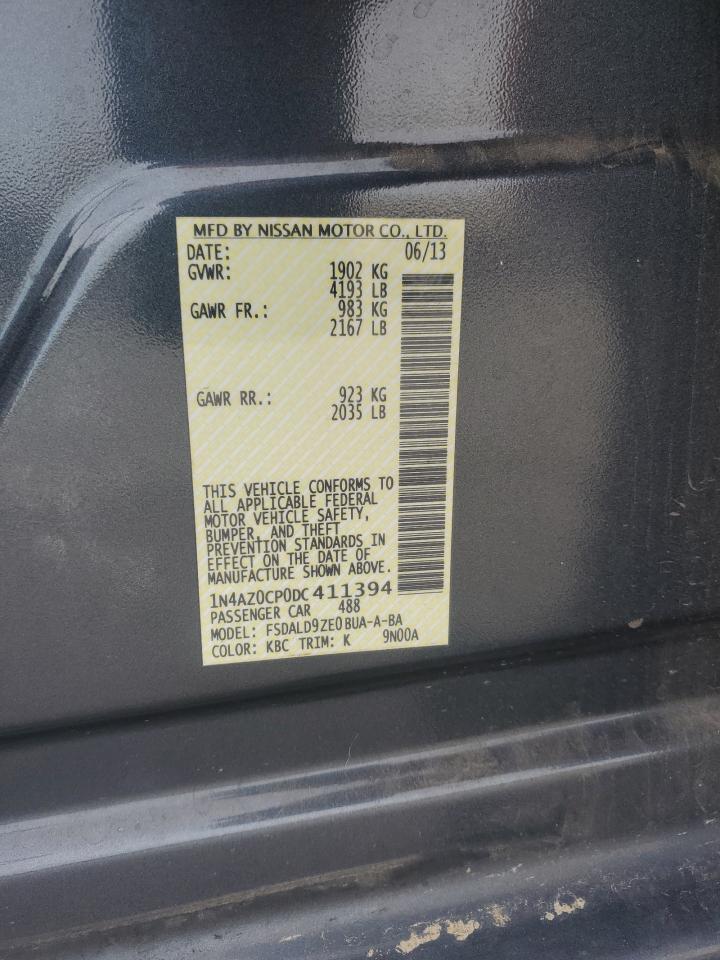 2013 Nissan Leaf VIN 1N4AZ0CP0DC411394 Copart auction photo, front end damage thumbnail 13