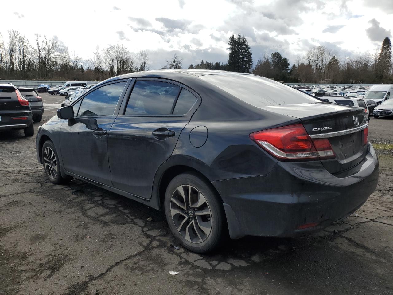 2014 Honda Civic VIN 19XFB2F88EE270735 Copart auction photo, front end / side damage thumbnail 2