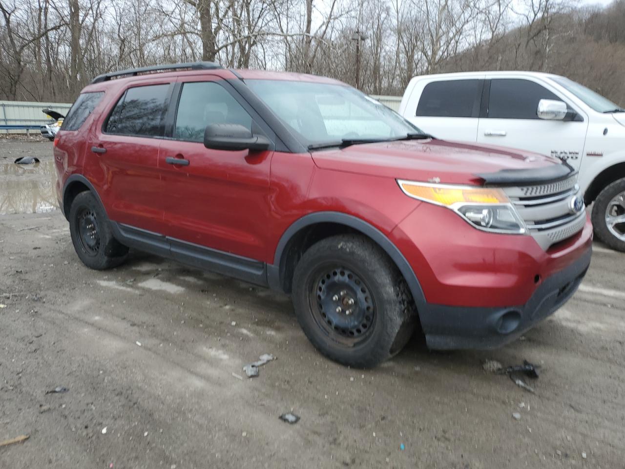 2013 Ford Explorer VIN 1FM5K7B93DGB71032 Copart auction photo, front end / side damage thumbnail 4