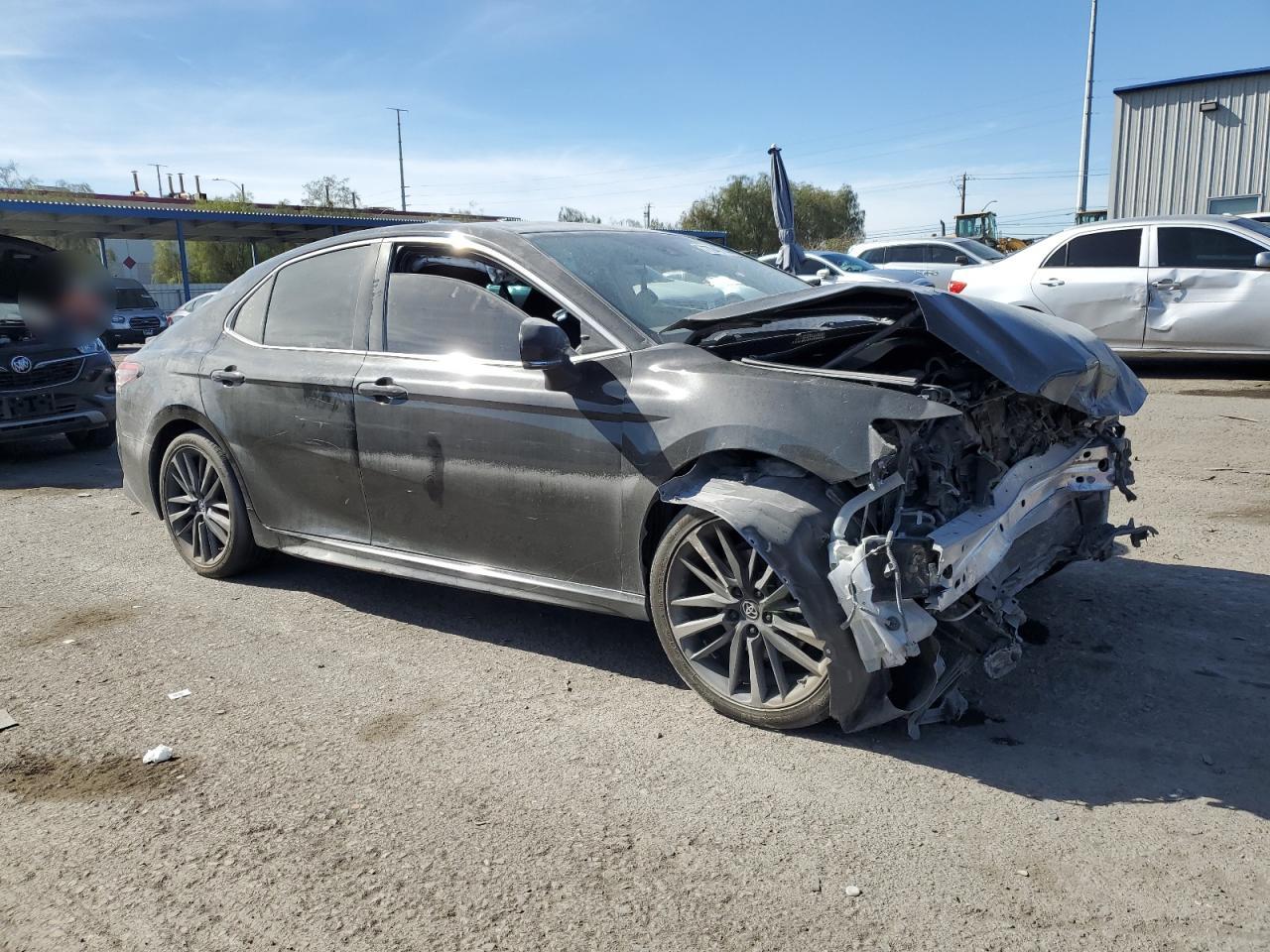 2019 Toyota Camry VIN 4T1B61HK2KU249345 Copart auction photo, front end / side damage thumbnail 4