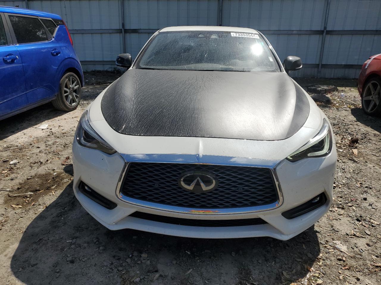 2020 Infiniti Q60 VIN JN1FV7EL0LM460427 Copart auction photo, side / front end damage thumbnail 5