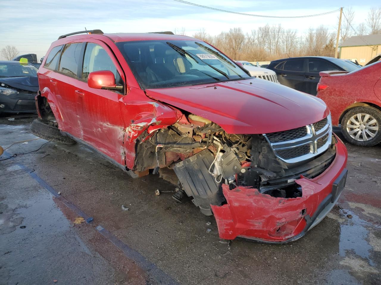 2015 Dodge Journey VIN 3C4PDCBG4FT755064 Copart auction photo, side / front end damage thumbnail 4
