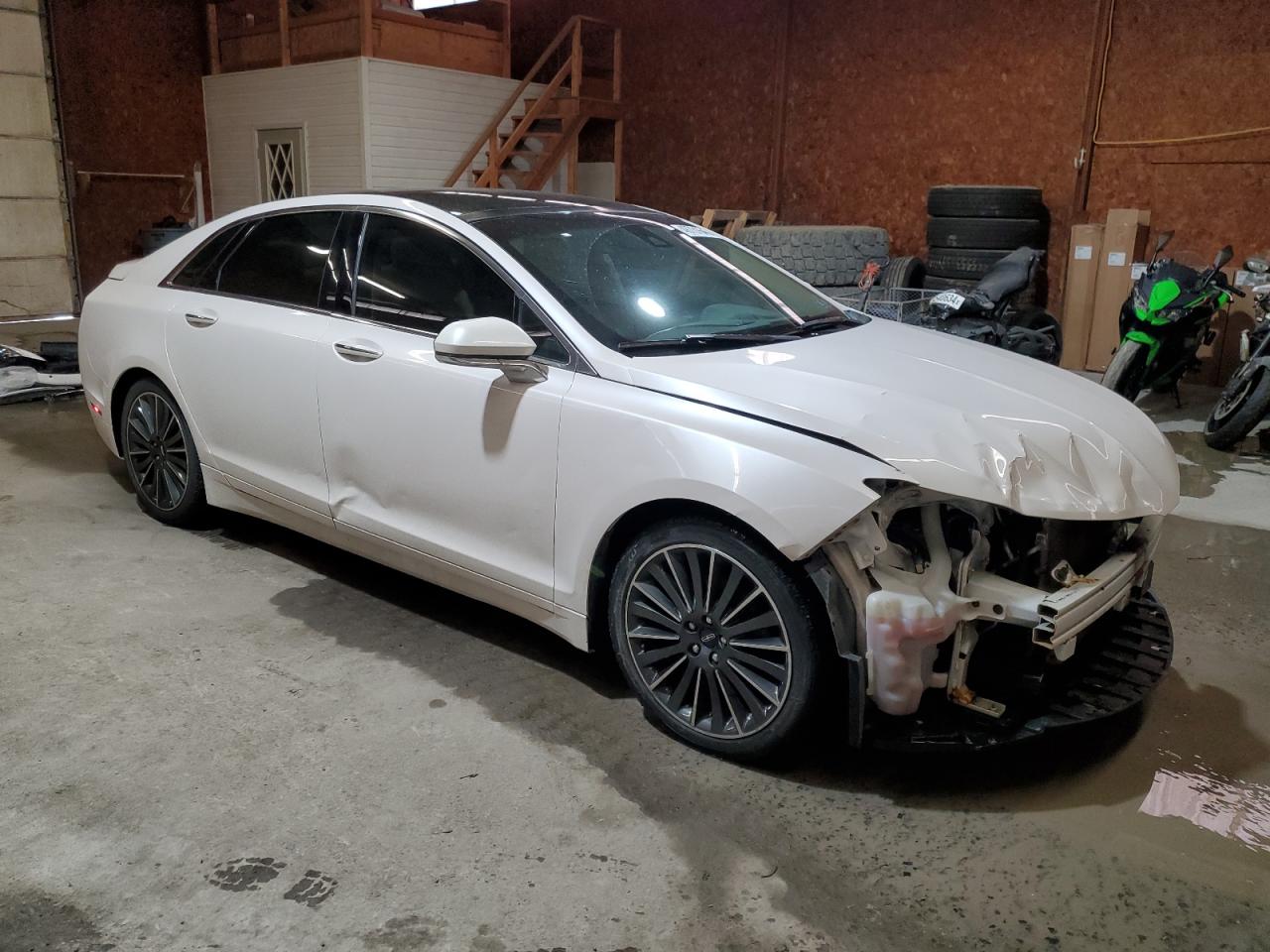 2016 Lincoln MKZ VIN 3LN6L2LU7GR627005 Copart auction photo, front end / side damage thumbnail 4