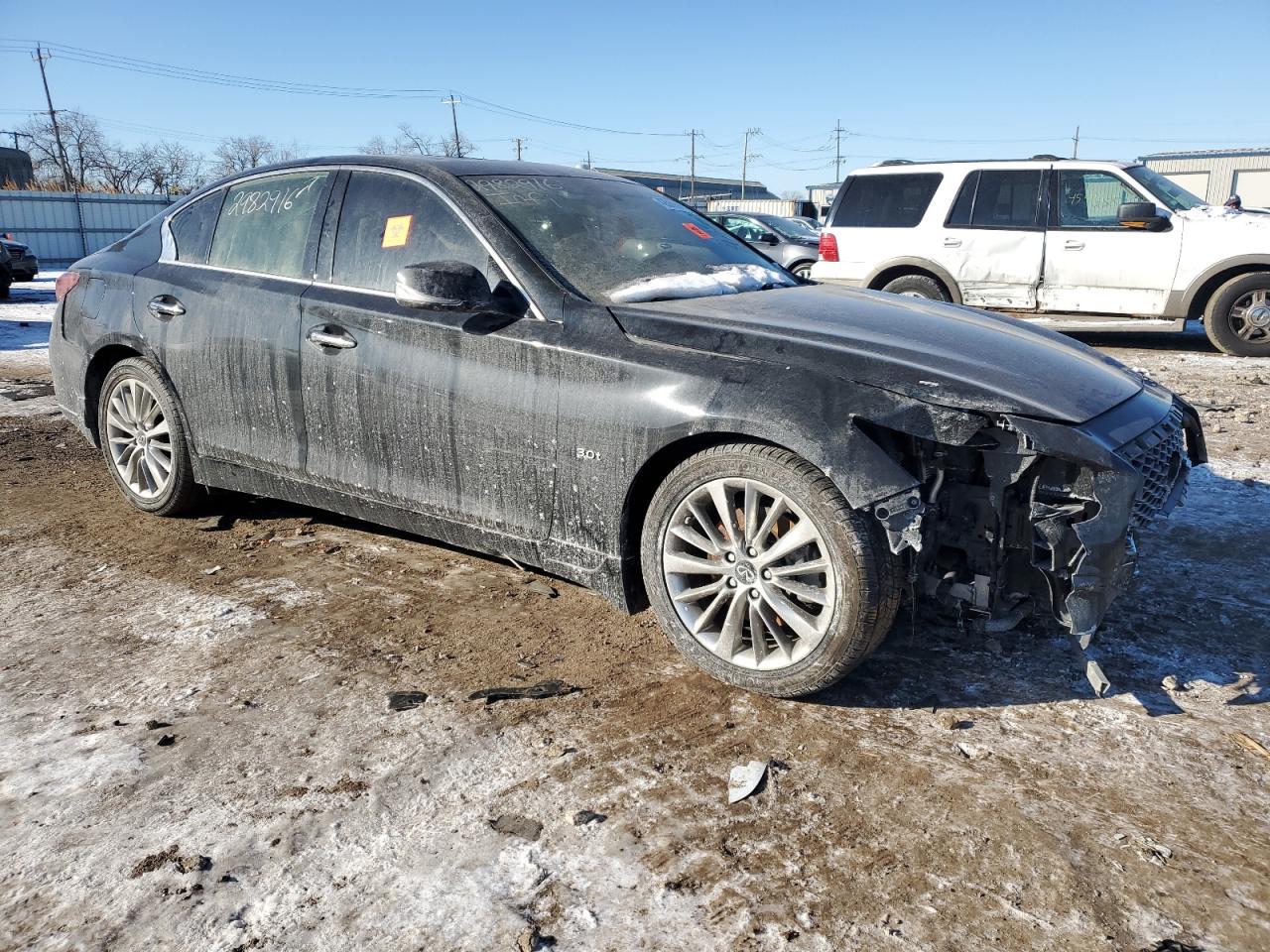 2020 Infiniti Q50 VIN JN1EV7AR2LM250420 Copart auction photo, front end / rear end damage thumbnail 4