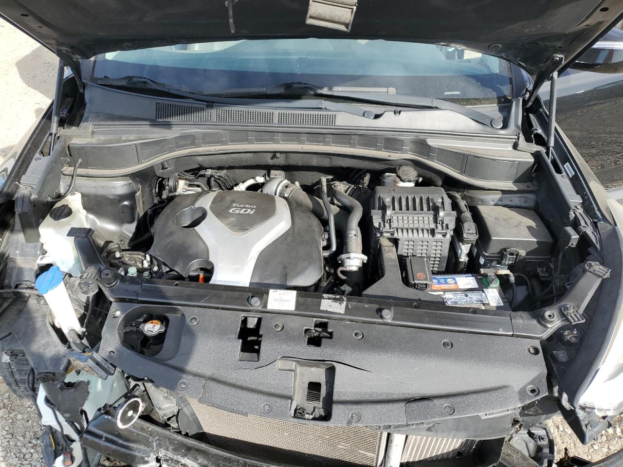 2014 Hyundai Santa Fe VIN 5XYZU3LA1EG193763 Copart auction photo, front end / minor dent/scratches damage thumbnail 13