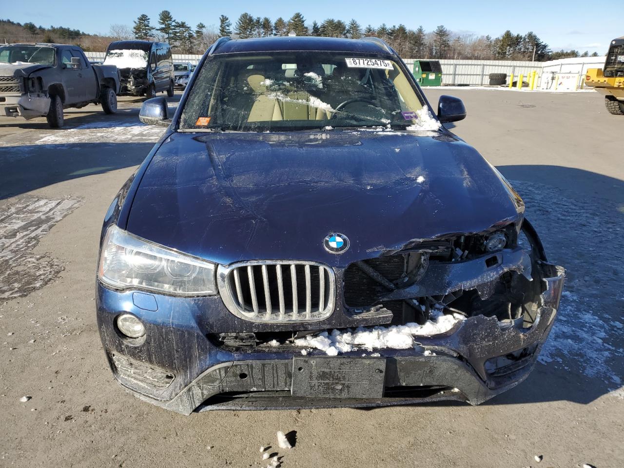 2016 BMW X3 VIN 5UXWY3C57G0N87690 Copart auction photo, front end damage thumbnail 5