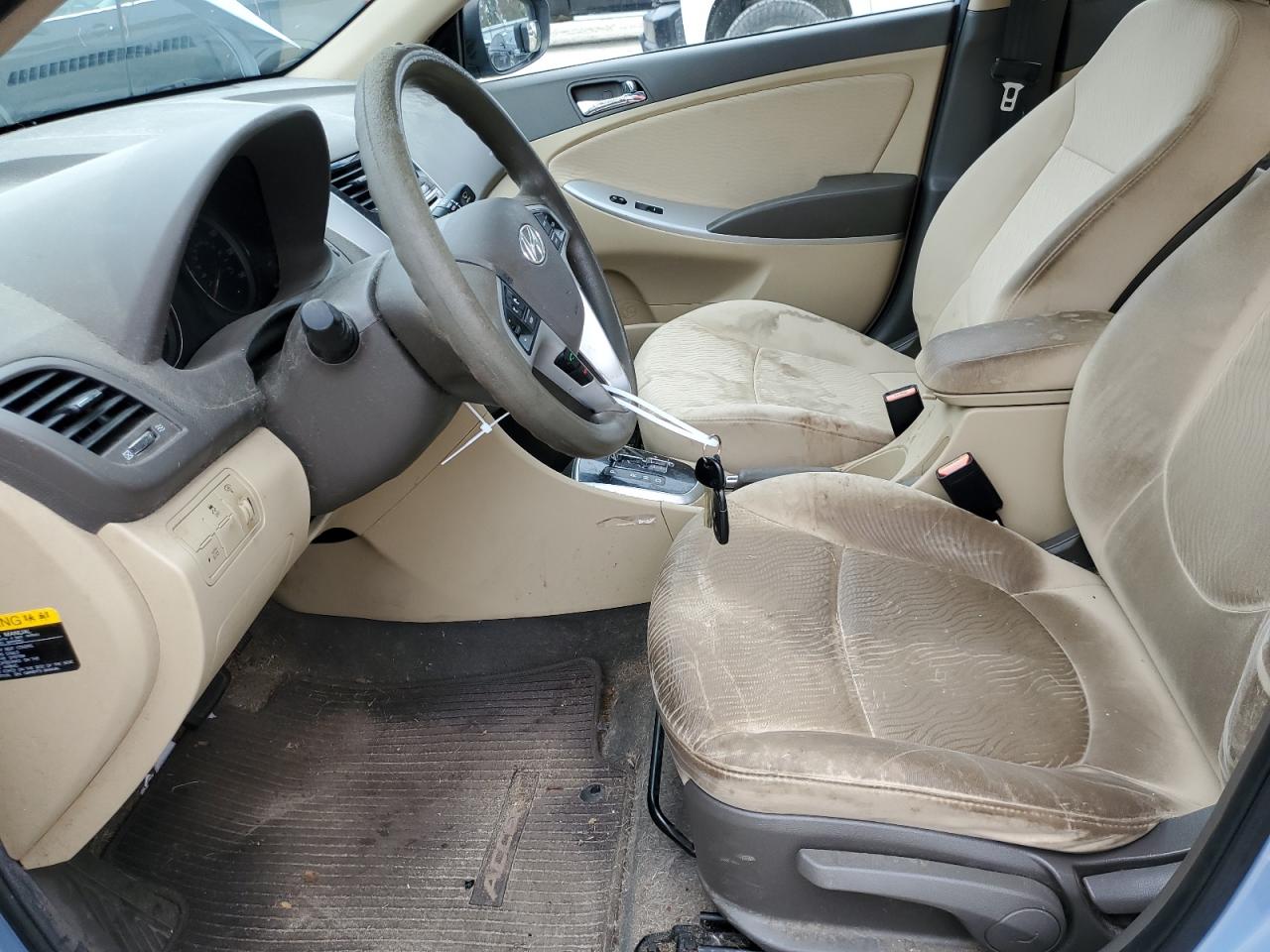 2013 Hyundai Accent VIN KMHCU4AE7DU570526 Copart auction photo, mechanical damage thumbnail 7