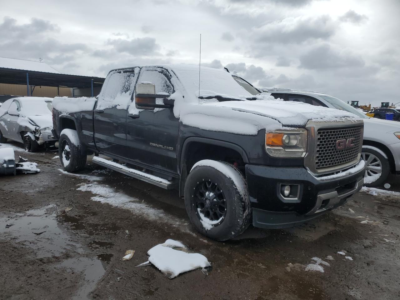 2016 GMC Sierra VIN 1GT12UE80GF124927 Copart auction photo, burn damage thumbnail 4