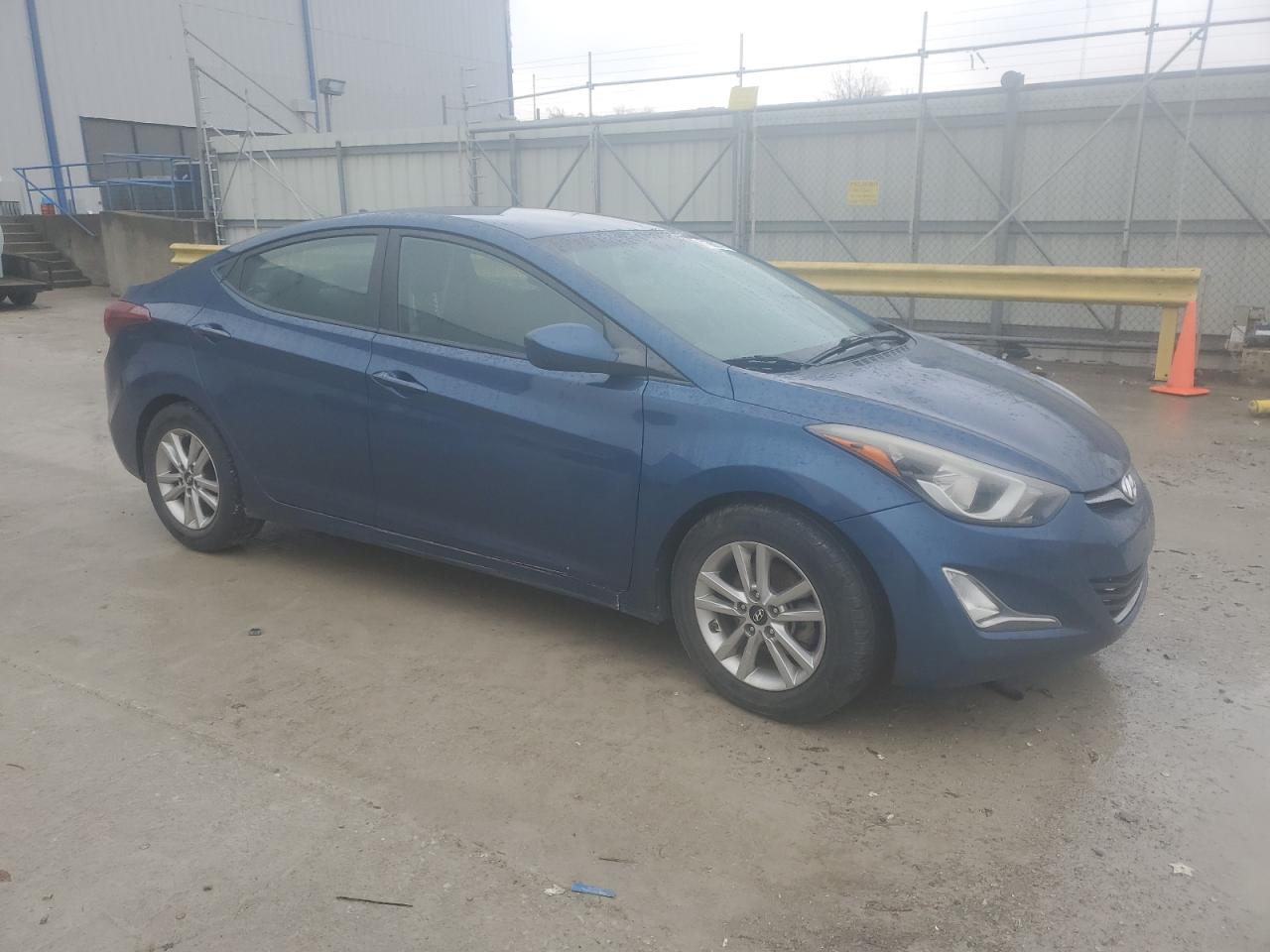 2015 Hyundai Elantra VIN KMHDH4AE6FU322134 Copart auction photo, side damage thumbnail 4