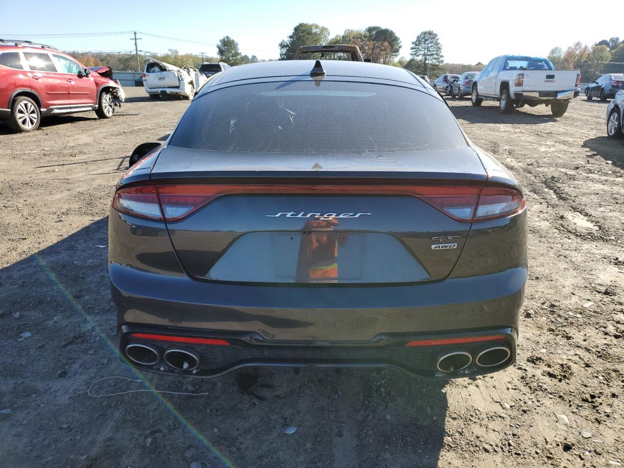 2022 KIA Stinger VIN KNAE45LC0N6104177 Copart auction photo, side / rear end damage thumbnail 6