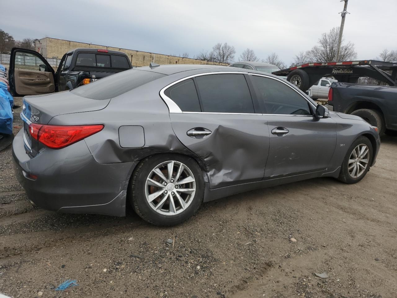 2016 Infiniti Q50 VIN JN1EV7AR6GM341826 Copart auction photo, side / undercarriage damage thumbnail 3