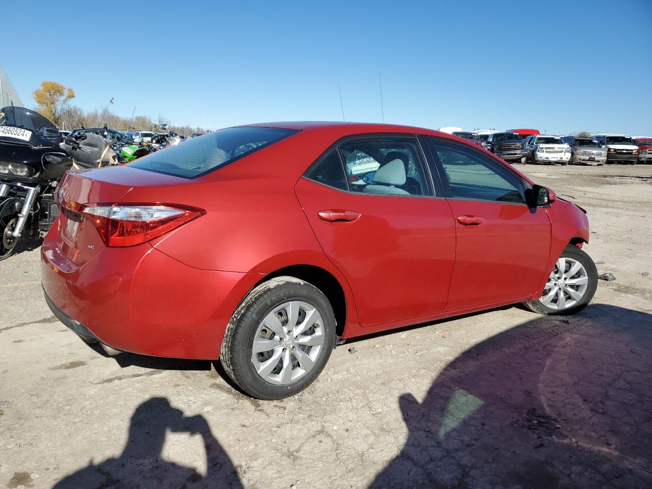 2014 Toyota Corolla VIN 5YFBURHE0EP074940 Copart auction photo, front end damage thumbnail 3