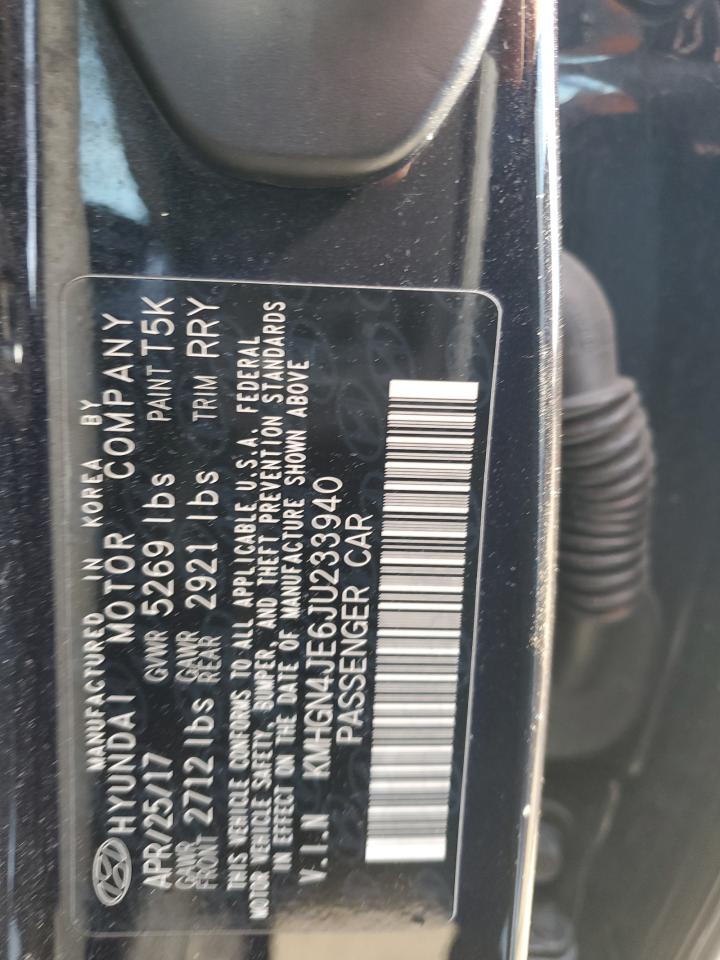 2018 Genesis G80 VIN KMHGN4JE6JU233940 Copart auction photo, front end damage thumbnail 14