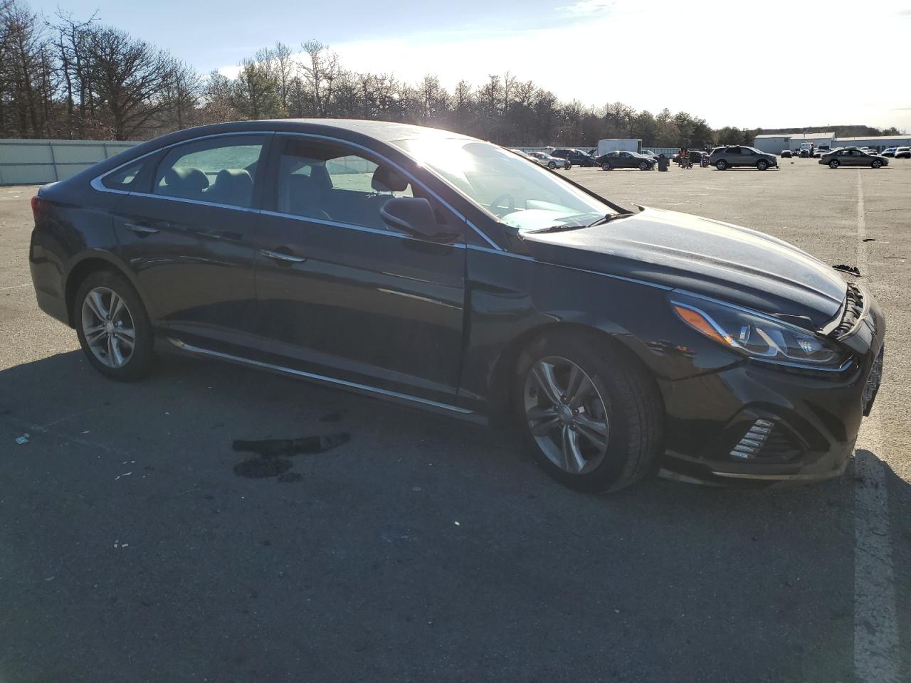 2018 Hyundai Sonata VIN 5NPE34AF1JH714845 Copart auction photo, front end / side damage thumbnail 4