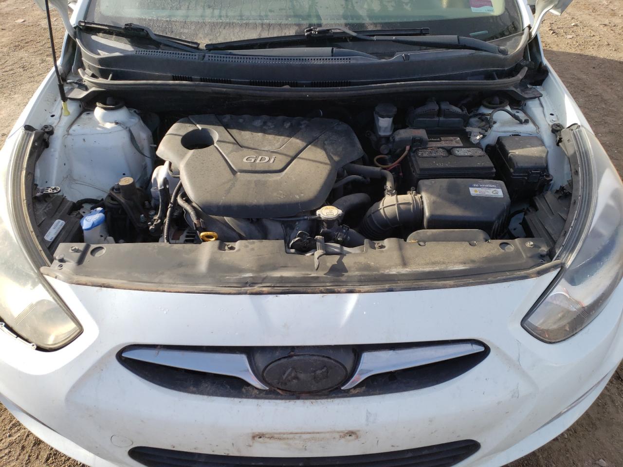 2013 Hyundai Accent VIN KMHCU4AE0DU434187 Copart auction photo, front end / rear end damage thumbnail 11