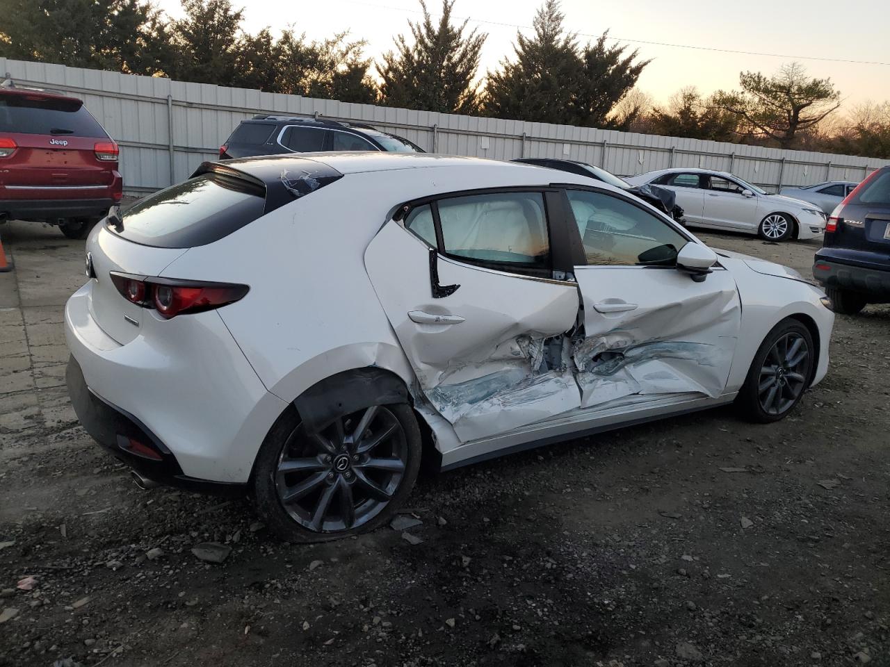 2022 Mazda 3 VIN JM1BPAKL4N1520866 Copart auction photo, side damage thumbnail 3