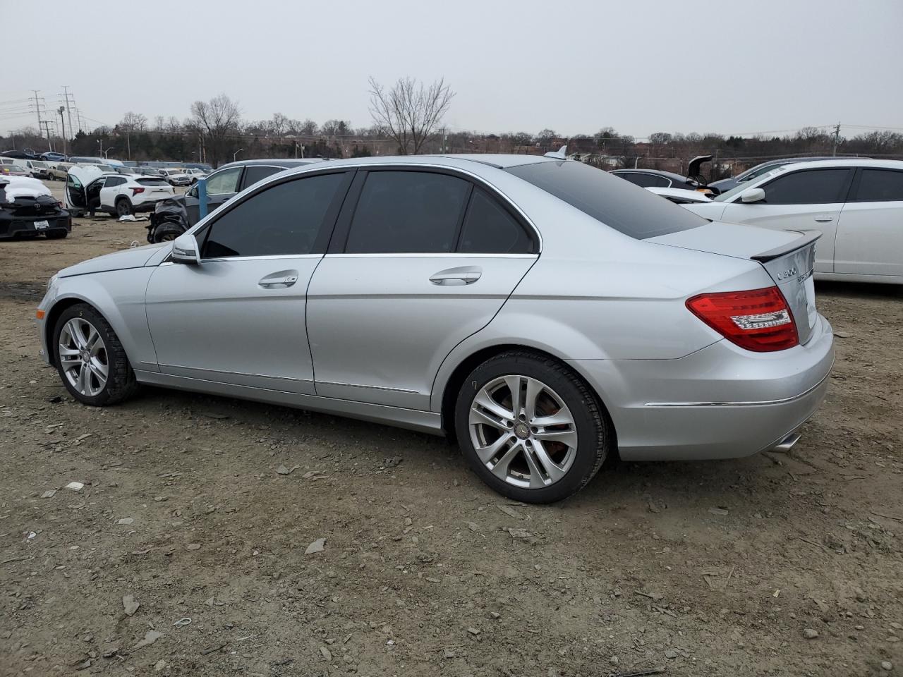 2014 Mercedes-Benz C-klasse VIN WDDGF8AB8EA919893 Copart auction photo, undercarriage / front end damage thumbnail 2