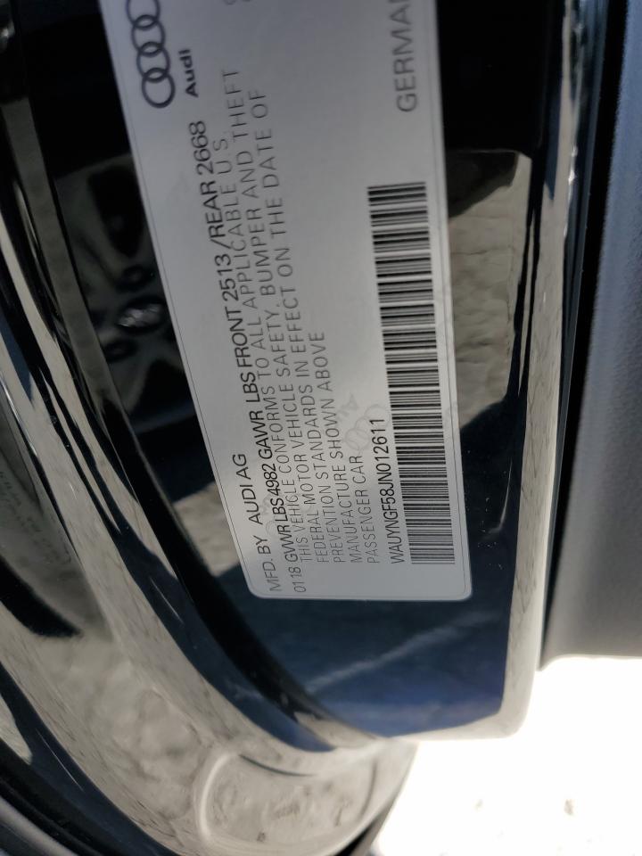 2018 Audi A5 VIN WAUYNGF58JN012611 Copart auction photo, rear end / front end damage thumbnail 14