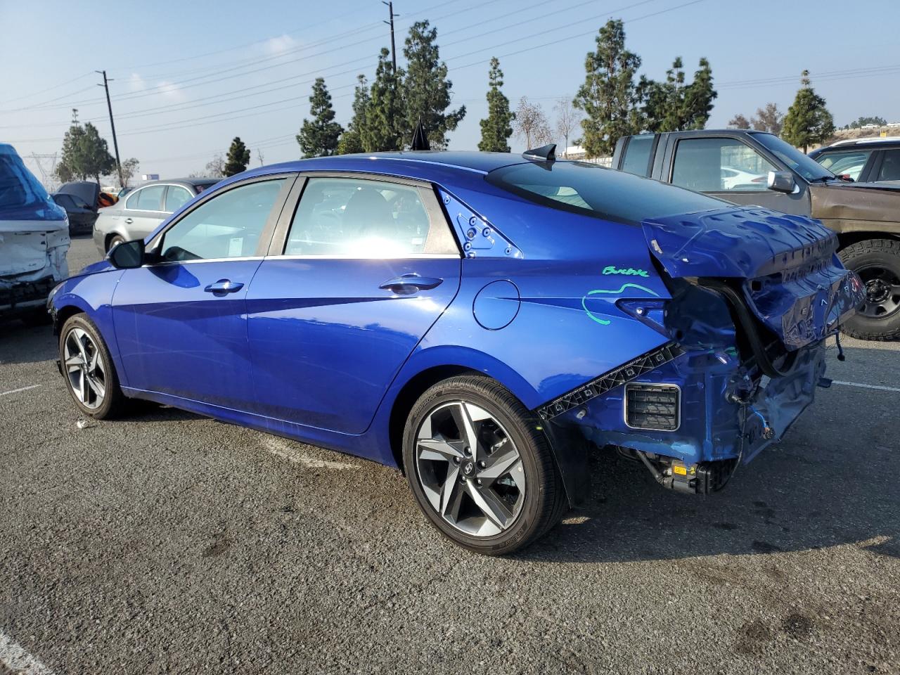 2023 Hyundai Elantra VIN KMHLN4AJ8PU078375 Copart auction photo, rear end damage thumbnail 2