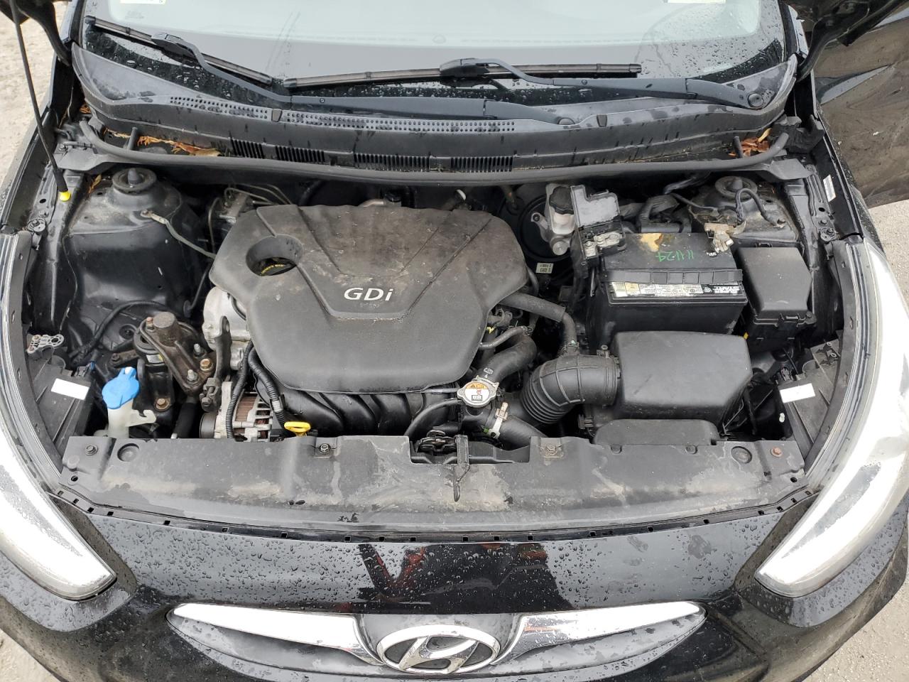 2014 Hyundai Accent VIN KMHCU5AE0EU189544 Copart auction photo, side damage thumbnail 11