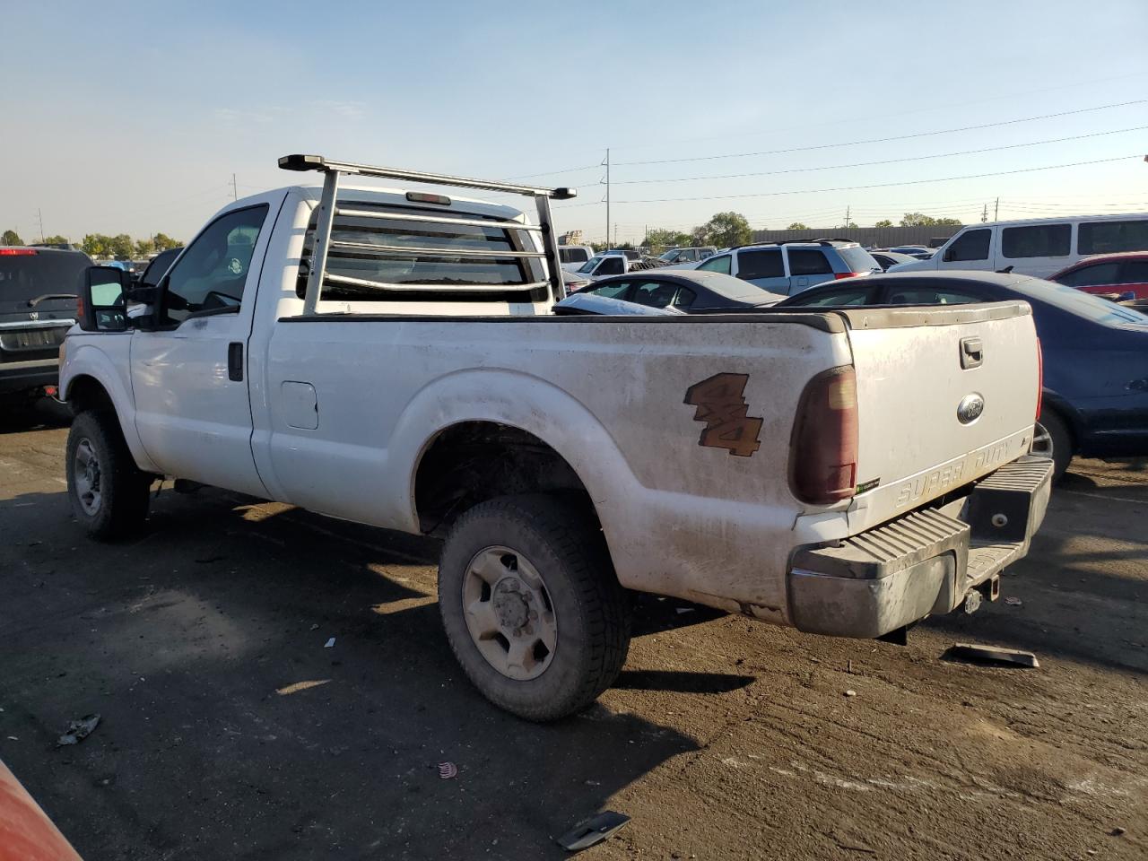 2011 Ford F250 VIN 1FTBF2B60BEA15592 Copart auction photo, front end / hail damage thumbnail 2