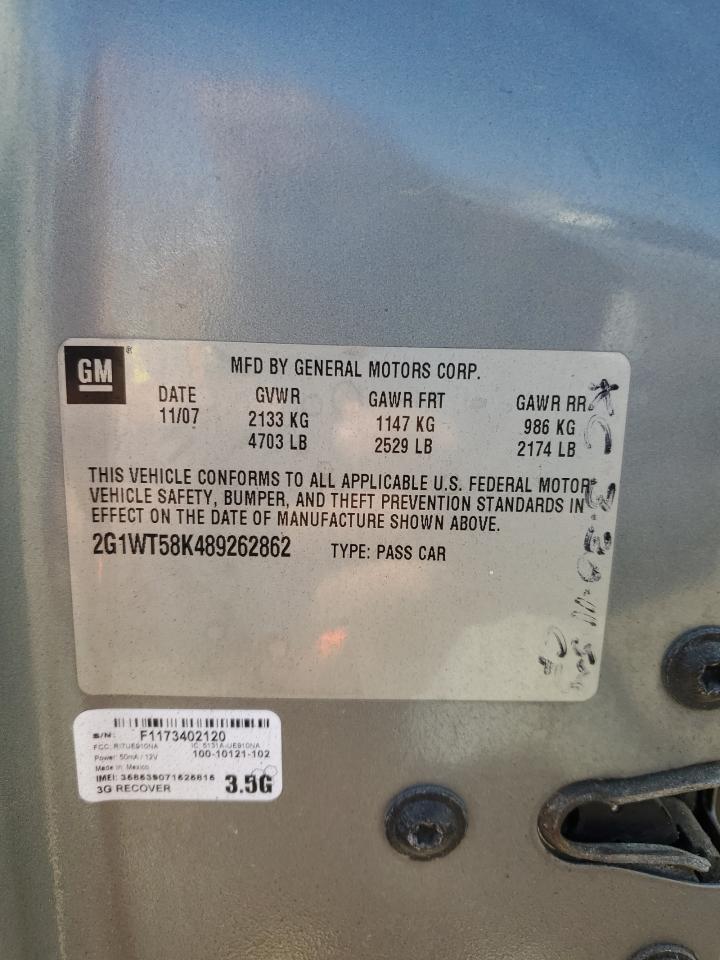 2008 Chevrolet Impala VIN 2G1WT58K489262862 Copart auction photo, rear end / front end damage thumbnail 13