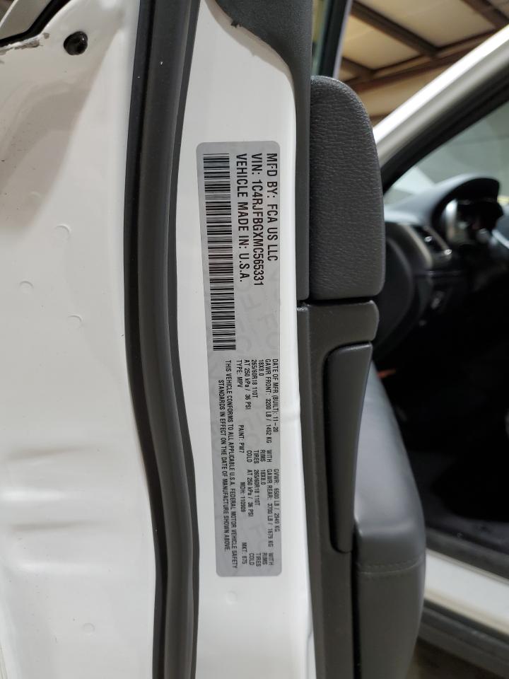 2021 Jeep Grand Cherokee VIN 1C4RJFBGXMC565331 Copart auction photo, front end / side damage thumbnail 13