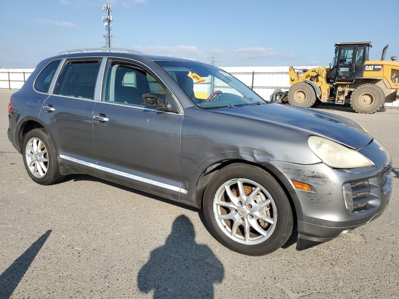 2008 Porsche Cayenne VIN WP1AB29P08LA31350 Copart auction photo, front end / side damage thumbnail 4