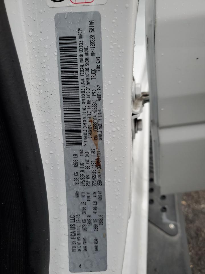 2020 RAM 1500 VIN 1C6RREDT4LN256641 Copart auction photo, front end damage thumbnail 12