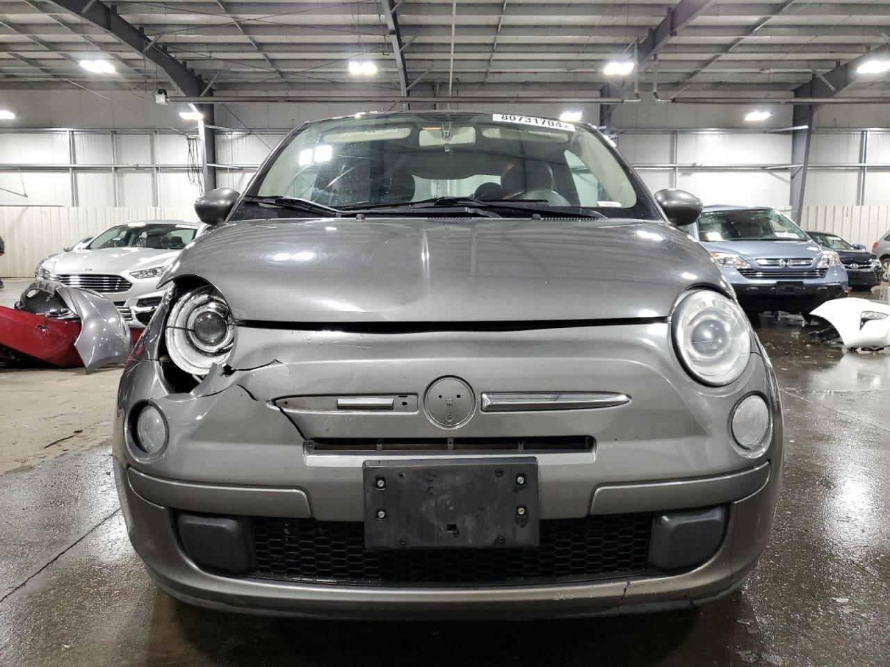 2013 Fiat 500 VIN 3C3CFFARXDT654819 Copart auction photo, front end damage thumbnail 5