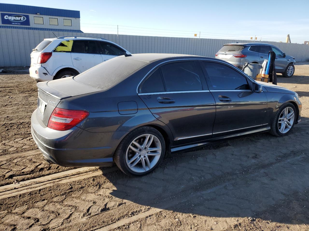 2014 Mercedes-Benz C-klasse VIN WDDGF8AB7ER304477 Copart auction photo, side damage thumbnail 3