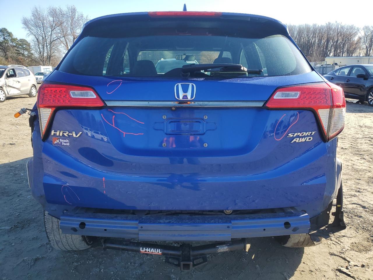 2019 Honda HR-V VIN 3CZRU6H14KG716226 Copart auction photo, all over damage thumbnail 6