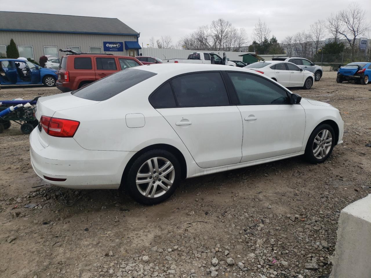 2015 Volkswagen Jetta VIN 3VW2K7AJXFM249153 Copart auction photo, side / front end damage thumbnail 3