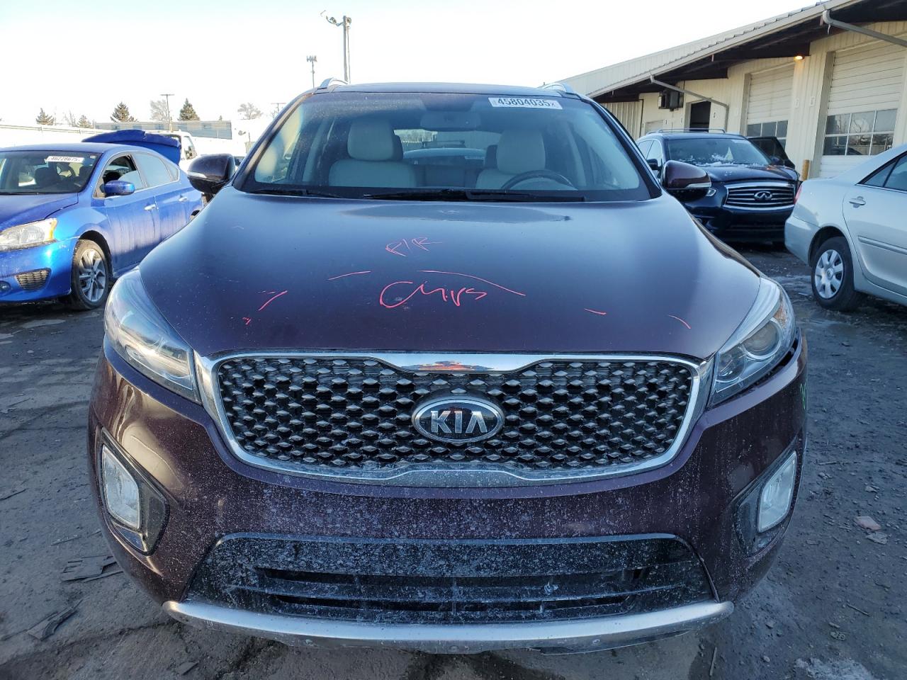 2016 KIA Sorento VIN 5XYPKDA57GG139699 Copart auction photo, front end / side damage thumbnail 5