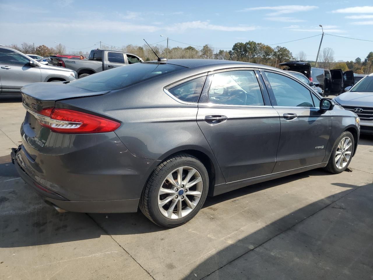 2017 Ford Fusion VIN 3FA6P0LU3HR258714 Copart auction photo, rear end / all over damage thumbnail 3