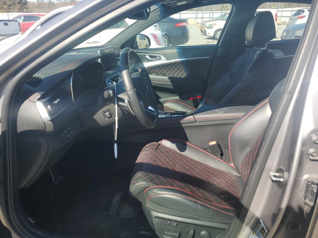 2020 Genesis G70 VIN KMTG44LA2LU055496 Copart auction photo, side damage thumbnail 7