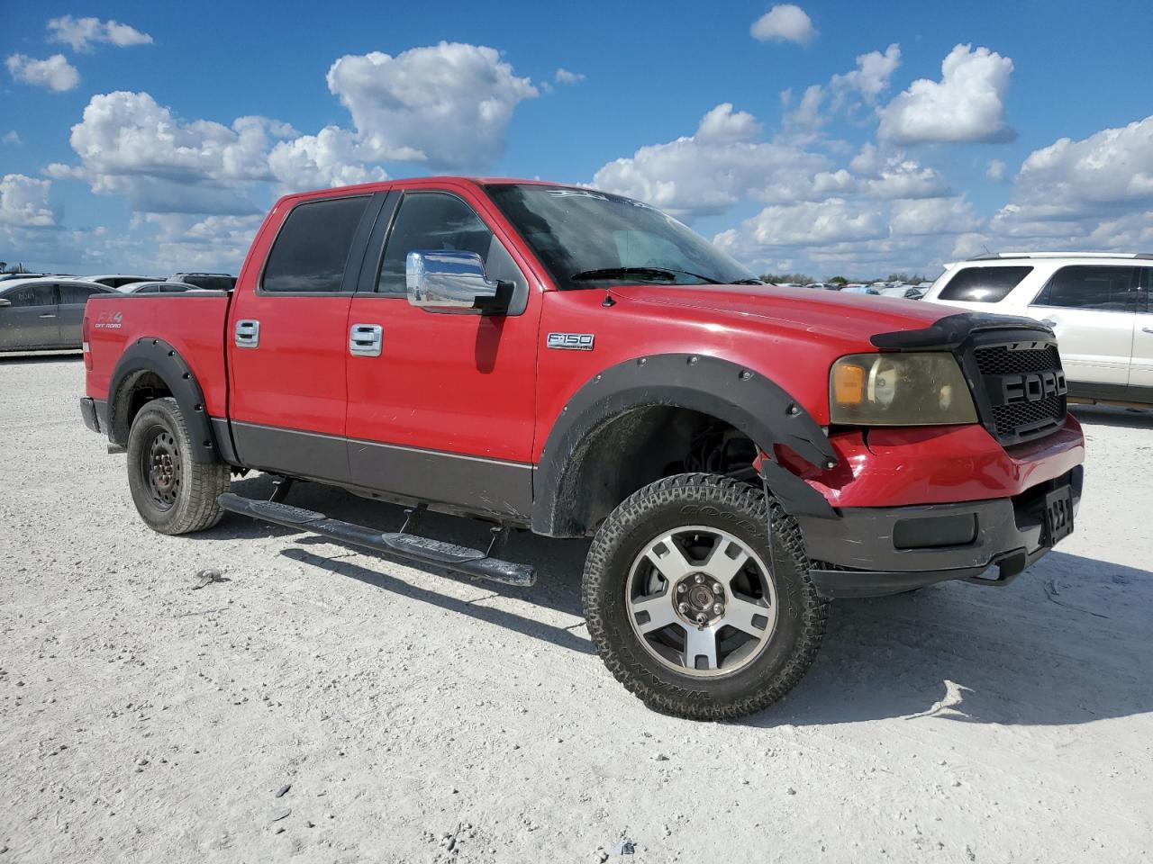 2005 Ford F-150 VIN 1FTPW14595FA66091 Copart auction photo, front end damage thumbnail 4