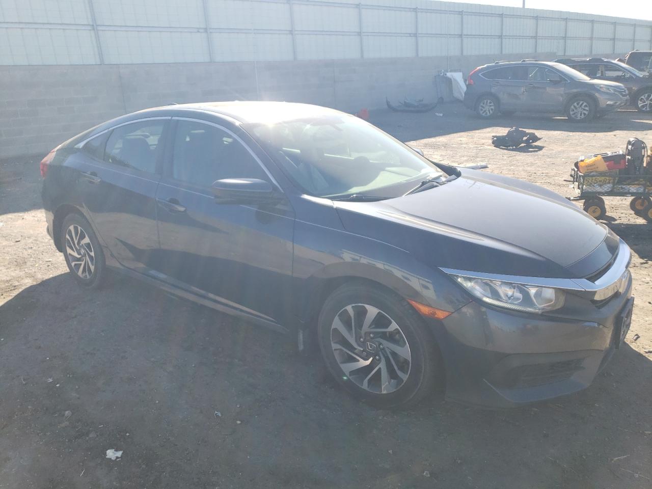 2017 Honda Civic VIN 19XFC2F78HE060502 Copart auction photo, side damage thumbnail 4